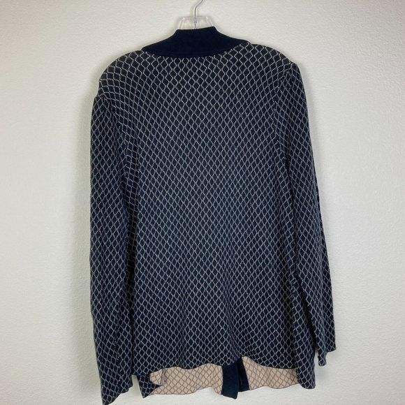 Lane Bryant Women's Button Up Cardigan Sweater Size 22/24 Black Tan Lattice Soft - Picture 7 of 7